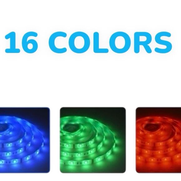 Outdoor LED Tape Light Strip 21 Ft. Remote Control Color Changing 4 Modes - Picture 4 of 5